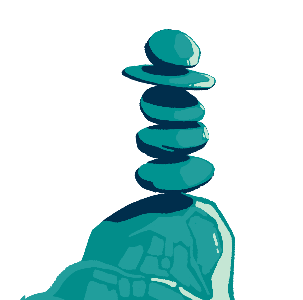 balanced stones graphic on careers page